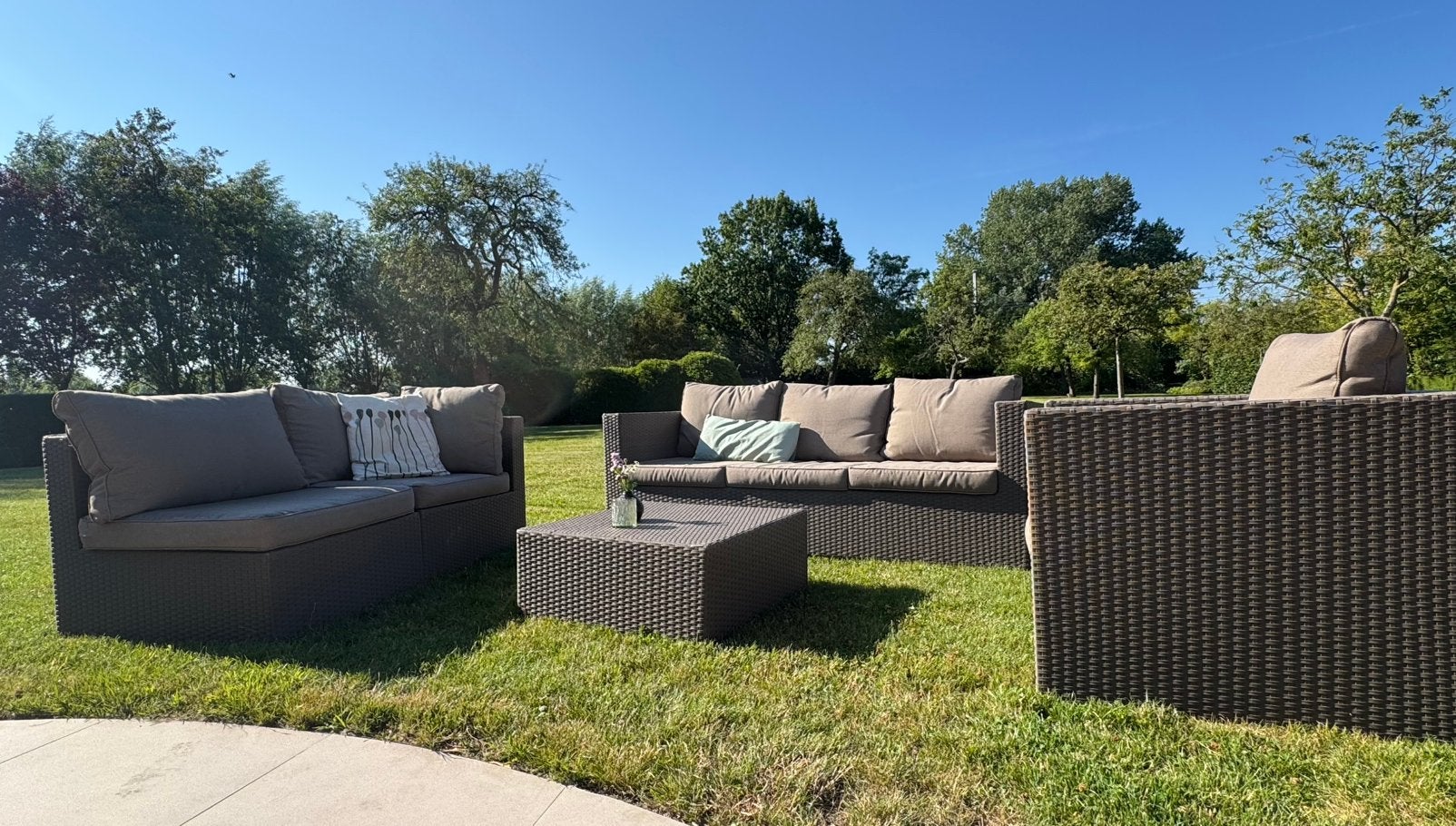Bristol loungeset – compleet met kussens – zeer nette staat, Tuin en Terras, Tuinsets en Loungesets, Gebruikt, Loungeset, Wicker