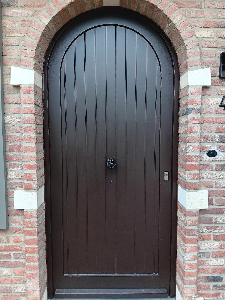 Houten voordeur, Doe-het-zelf en Bouw, Ophalen, Gebruikt, 80 tot 100 cm, 215 cm of meer