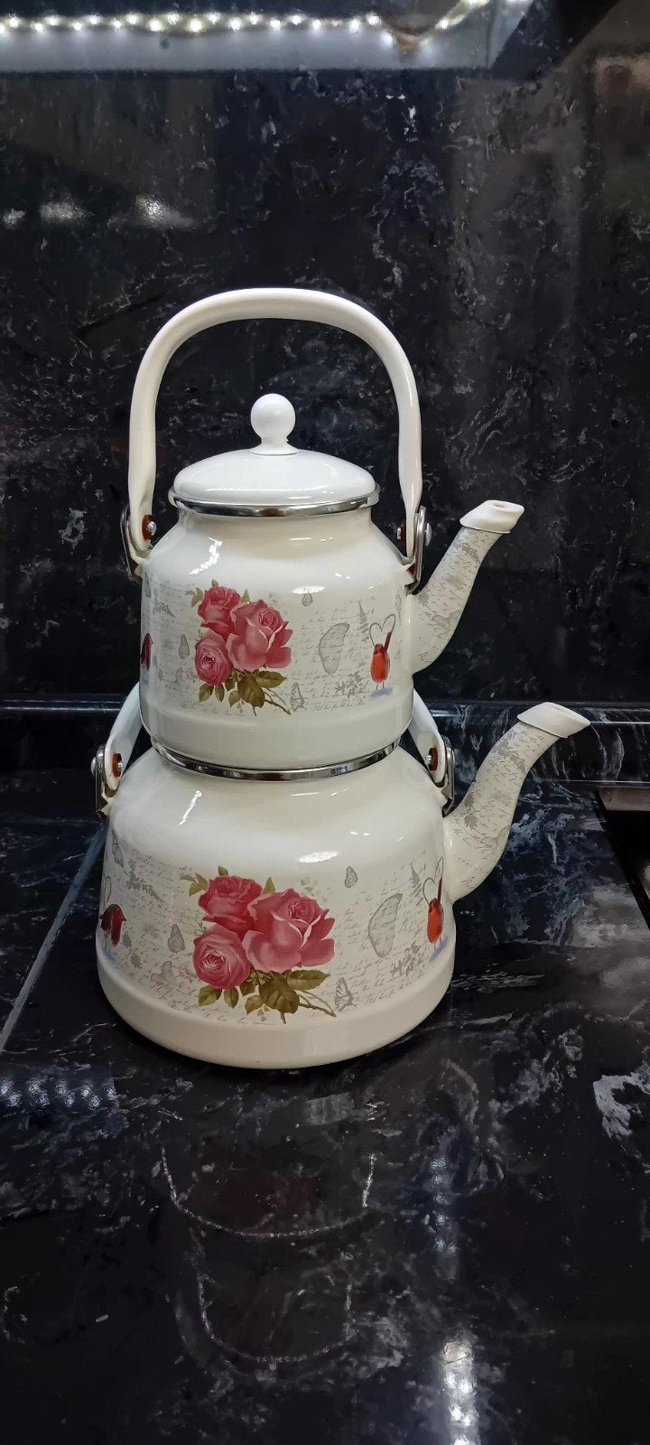 théière rustique, Maison & Meubles, Vintage, Comme neuf, Enlèvement, Métal