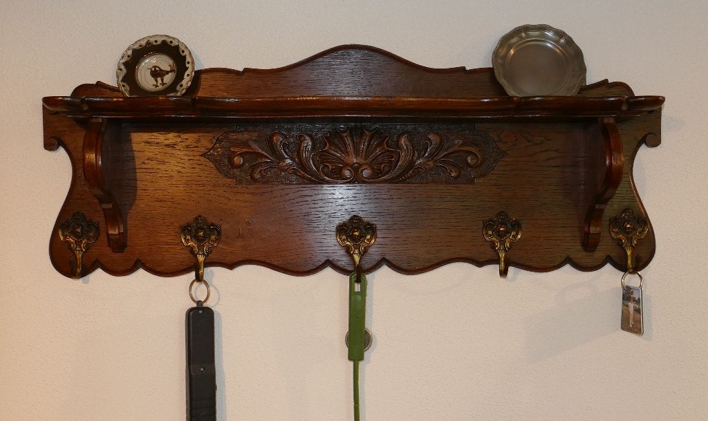Porte-manteau classique en bois, Maison & Meubles, Accessoires pour la Maison | Portemanteaux, Utilisé, Portemanteau mural, Moins de 100 cm