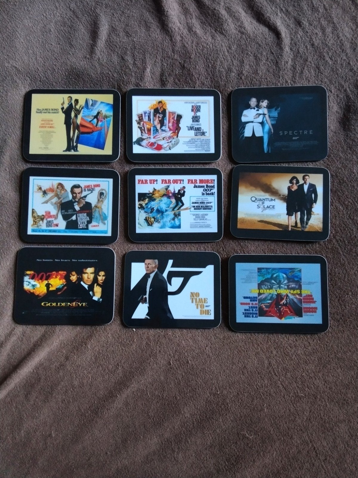 James Bond lot de neuf sous verres, Enlèvement ou Envoi