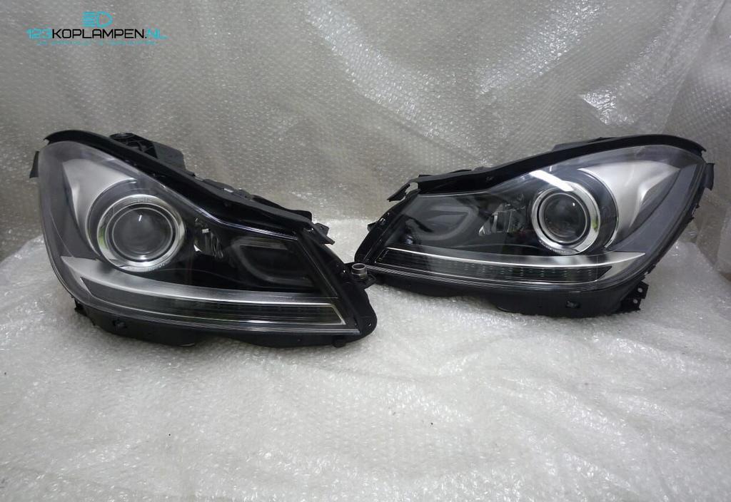 Mercedes C Klasse C63 AMG W204 facelift Bi Xenon koplampen, Auto-onderdelen, Ophalen, Gebruikt, -, -