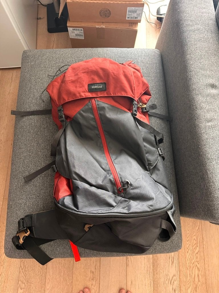 Sac à dos de Randonnée / Trekking Forclaz MT100 Easy-Fit 70L, Enlèvement, Utilisé, Sac à dos