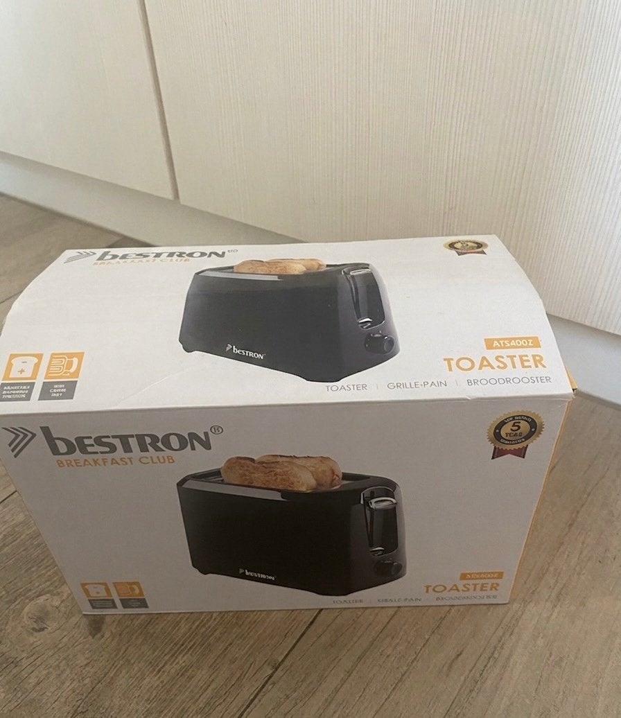 BESTRON merk broodrooster: GOED ALS NIEUW!, Ophalen, Zo goed als nieuw, Uitneembare kruimellade