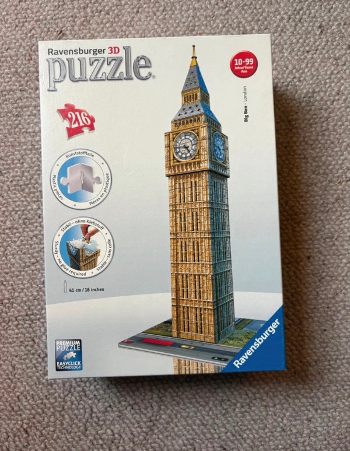 3D puzzel Big Ben - Ravensburger, Ophalen of Verzenden, Zo goed als nieuw