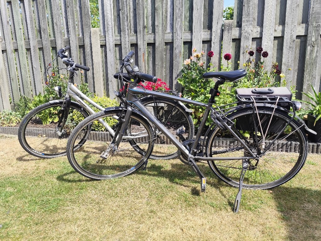 fietsen dames en heren, Fietsen en Brommers, Fietsen | Dames | Damesfietsen, Ophalen, Gebruikt, Velgrem, 47 tot 50 cm