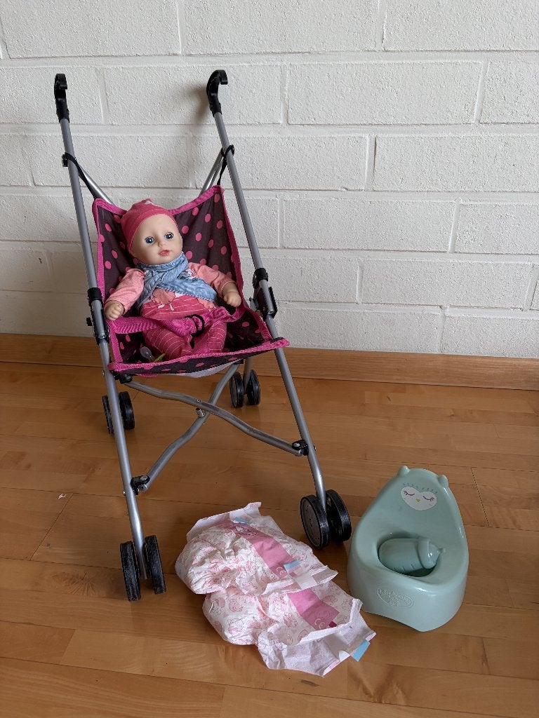 poppenwagen-buggy, Ophalen, Gebruikt
