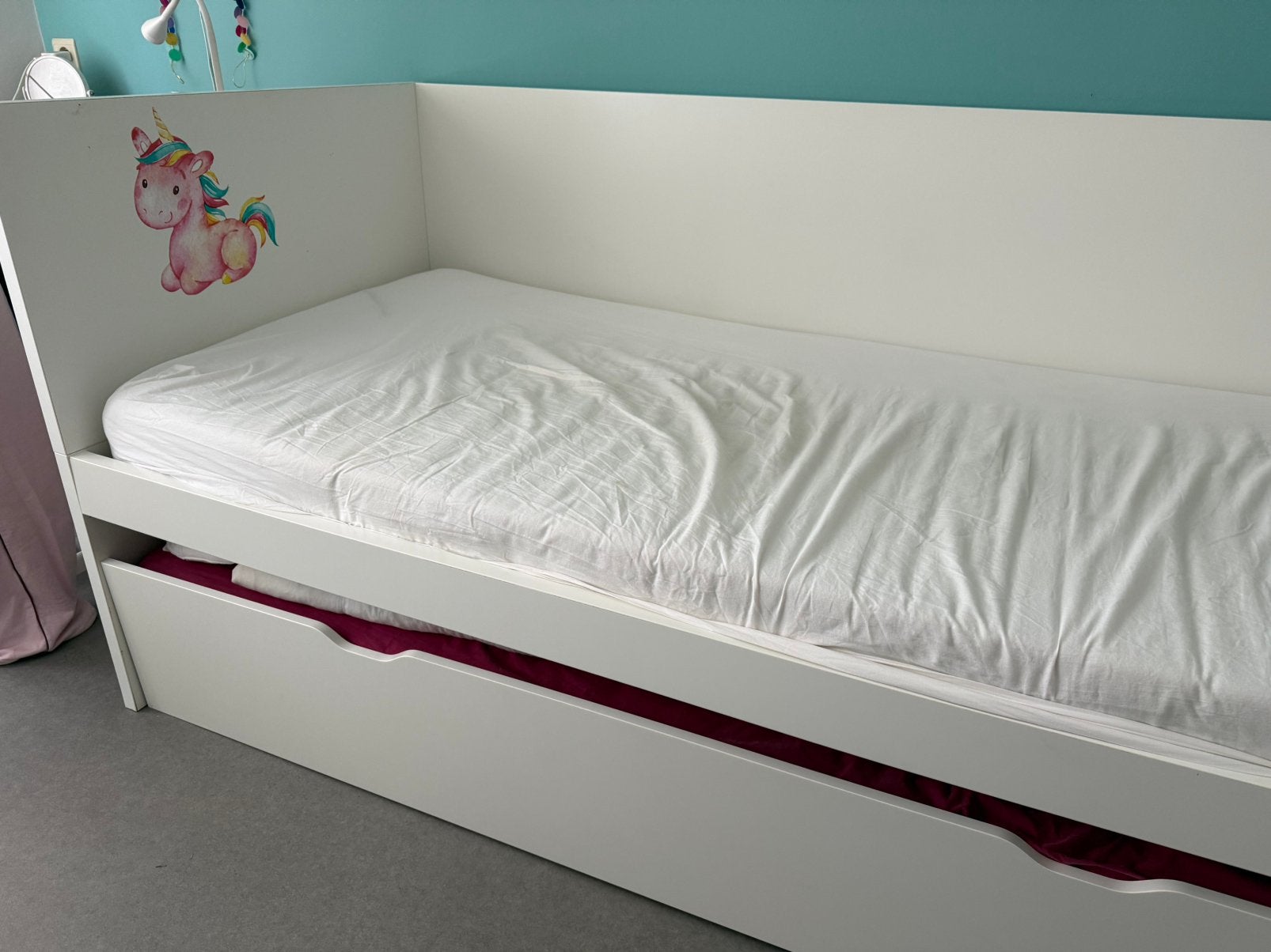 Bed met onderschuifbed, Enlèvement, Utilisé, Une personne, Vert