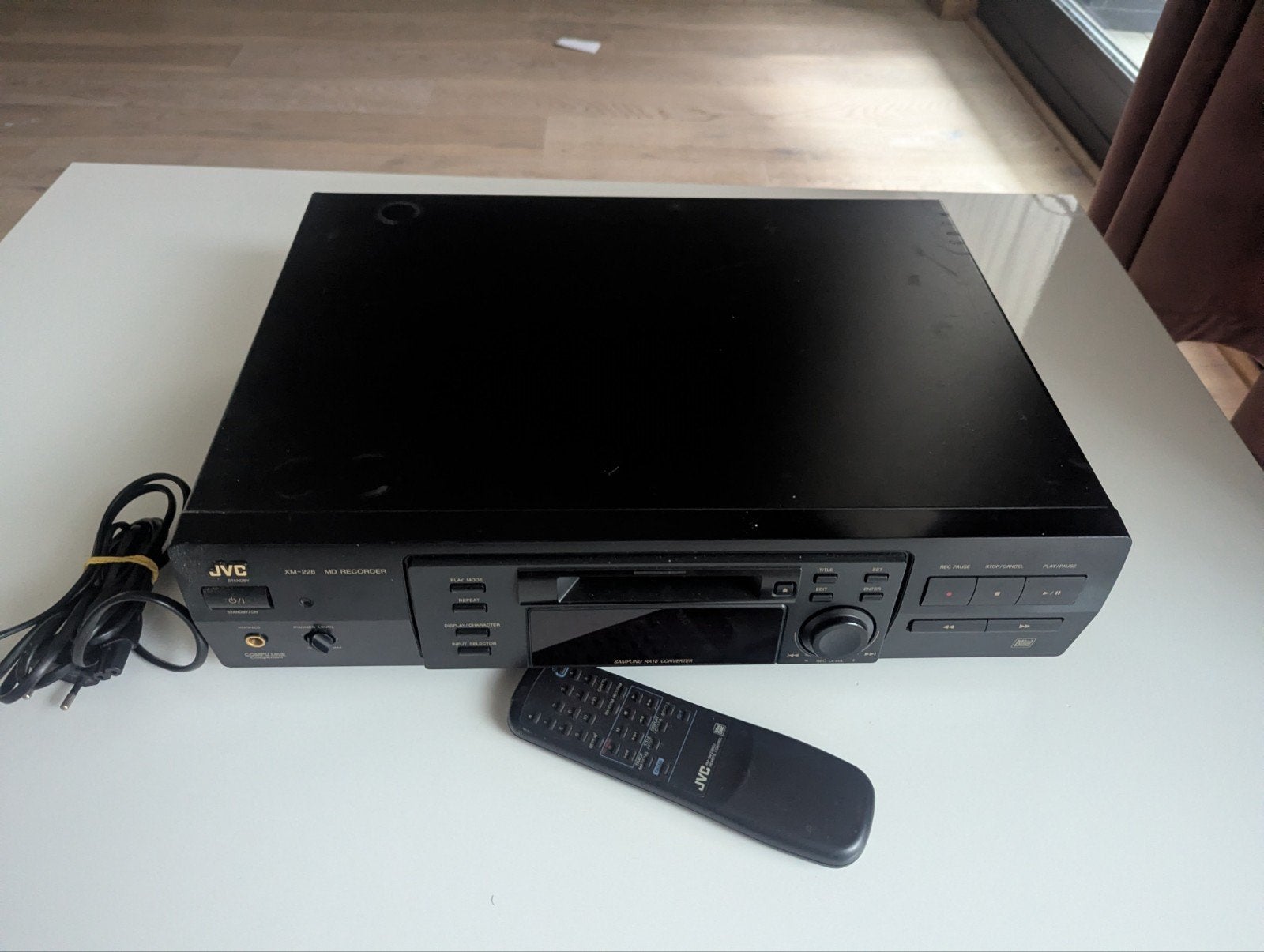 Platine MiniDisc JVC XM-228BK + Télécommande d'origine, Enlèvement