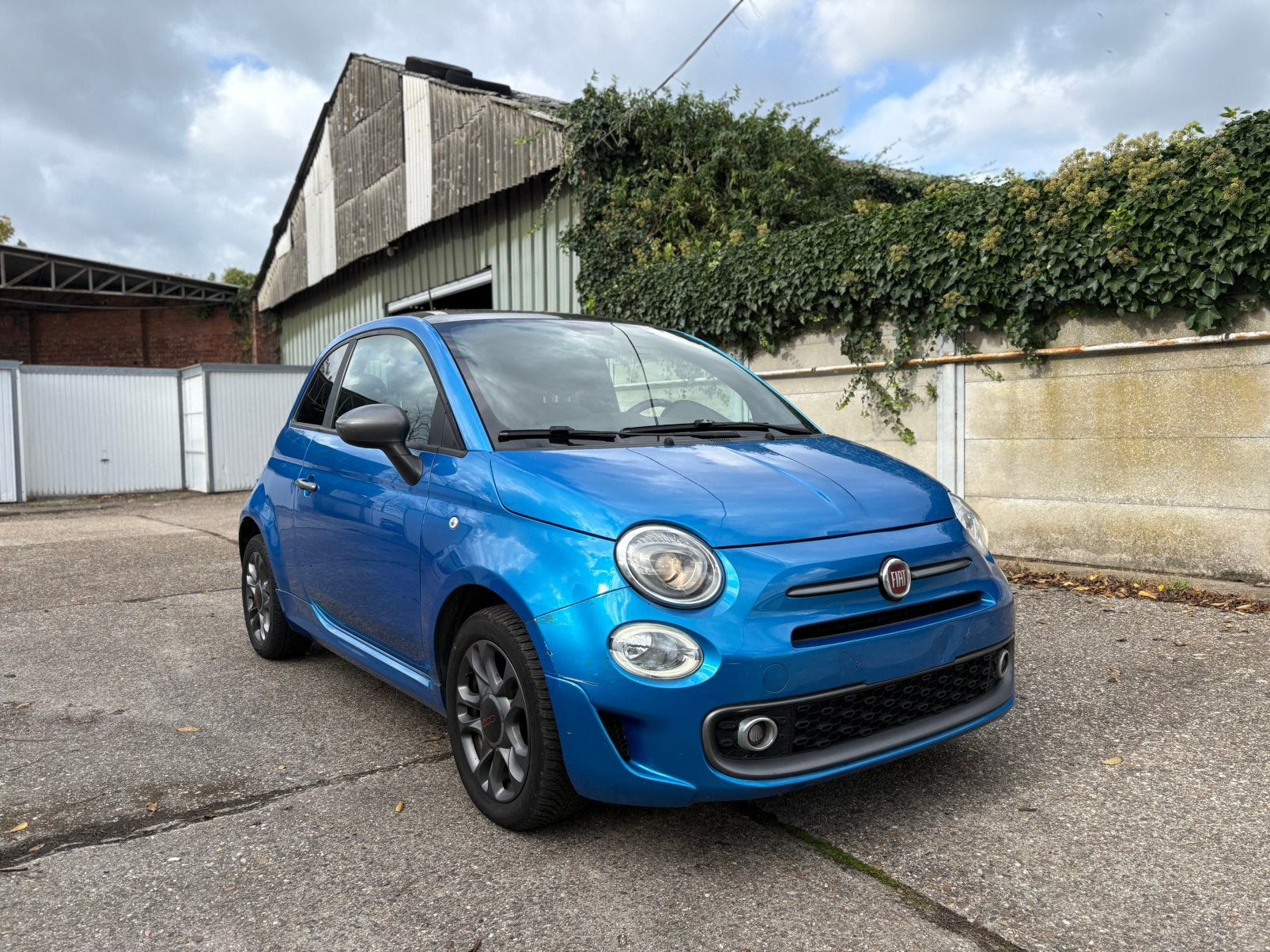 Fiat 500 S 1,2benzine 2018 GEKEURD Pano Carplay Airco, Auto's, Voorwielaandrijving, Blauw, Leder, Particulier