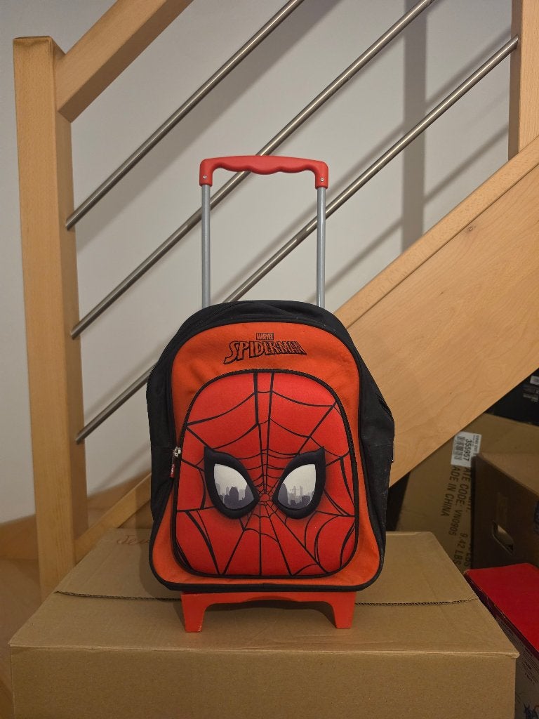 Sac à dos à roulettes enfant Marvel Spider-Man (neuf), 30 à 40 cm, Moins de 30 cm, Enlèvement, Sac à dos