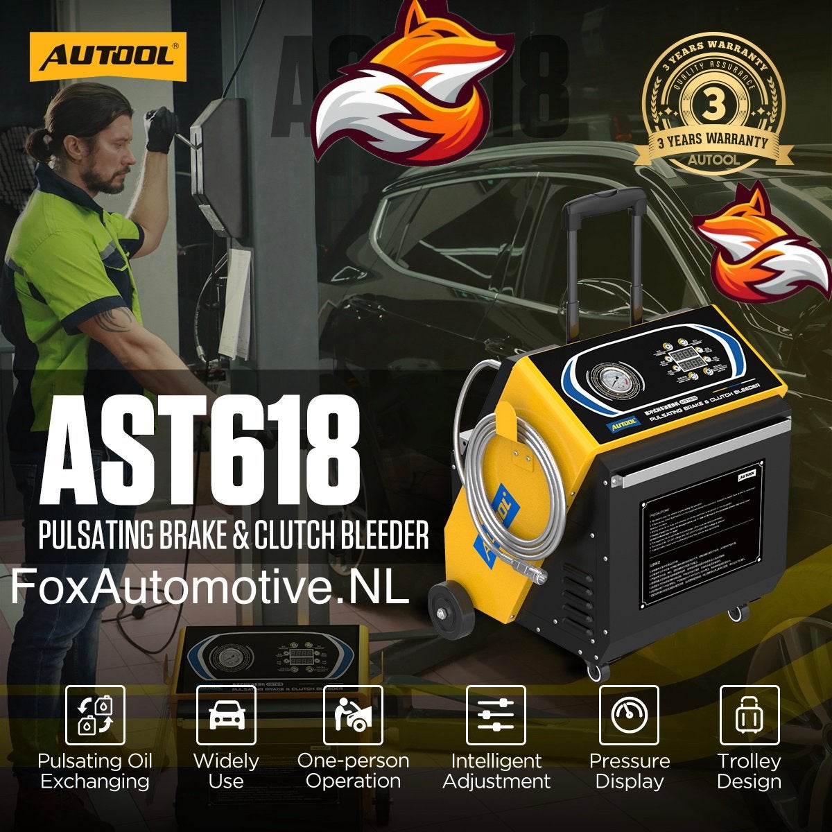 Échangeur de liquide de frein pulsé AUTOOL AST618 DOT3/4/5.1, Autos : Divers, Outils de voiture, Enlèvement ou Envoi