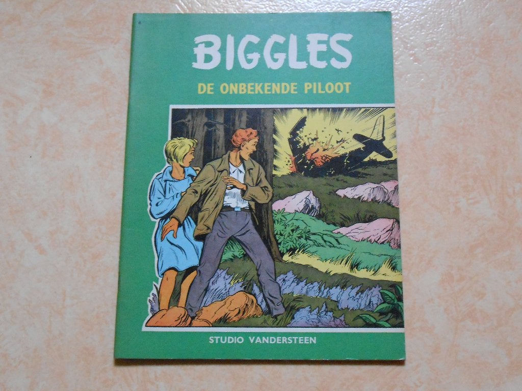 Biggles 4 De onbekende piloot 1966 1 ste druk., Willy Vandersteen, Eén stripboek, Ophalen of Verzenden, Zo goed als nieuw