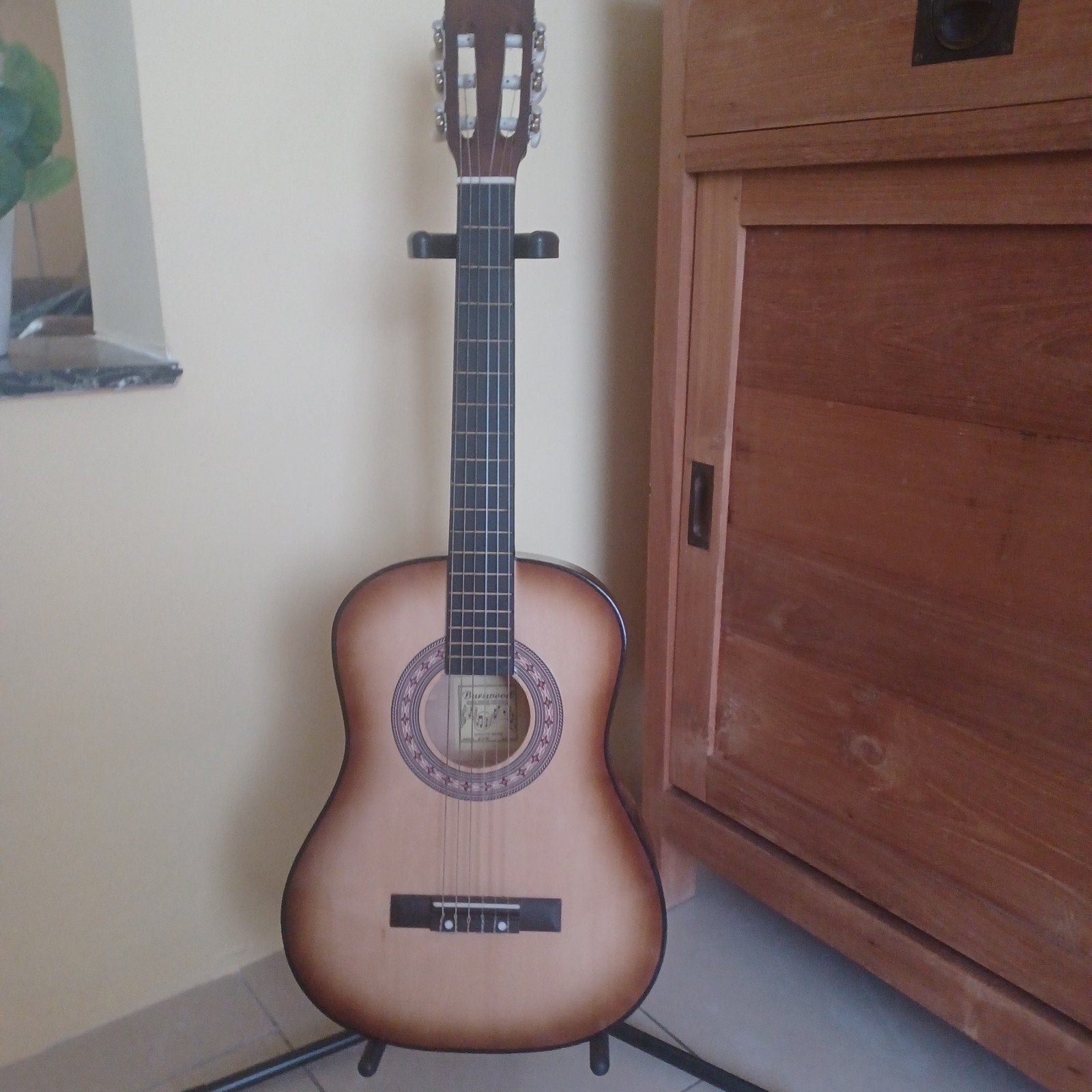 Burswood JF-34SB Akoestische Gitaar (3/4 model) + Gitaartas, Enlèvement, Comme neuf, Guitare classique ou espagnole
