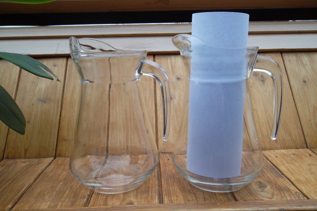 2 glazen kannen ( france ), Ophalen of Verzenden, Zo goed als nieuw, Glas, Kan