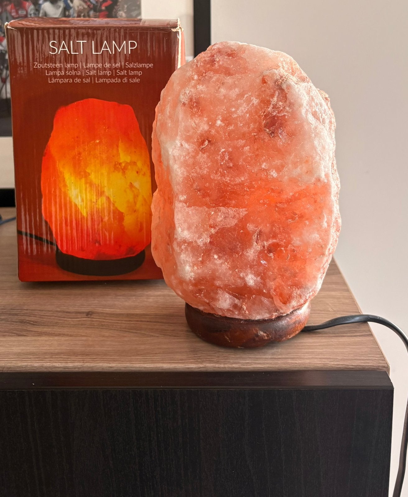 Zoutlamp, Ophalen of Verzenden, Zo goed als nieuw, Hout, Zoutlamp