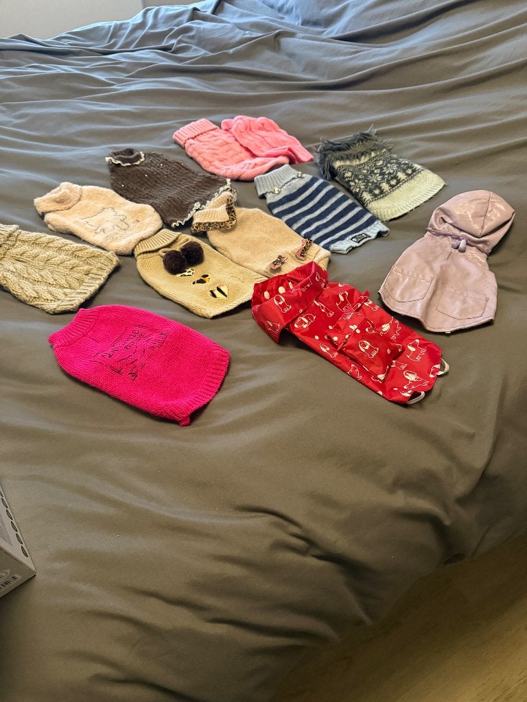 12 jasjes voor mini hondje, Dieren en Toebehoren, Ophalen of Verzenden, Gebruikt, Hondentrui, XXS