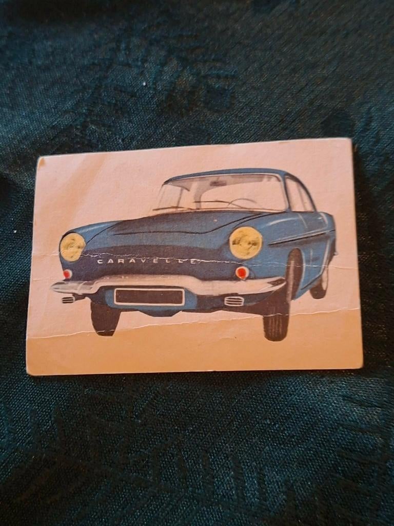 Prentje/Chromo : Renault Caravelle/Chocolade Jacques, 1960 tot 1980, Gebruikt, Ophalen of Verzenden, Prent