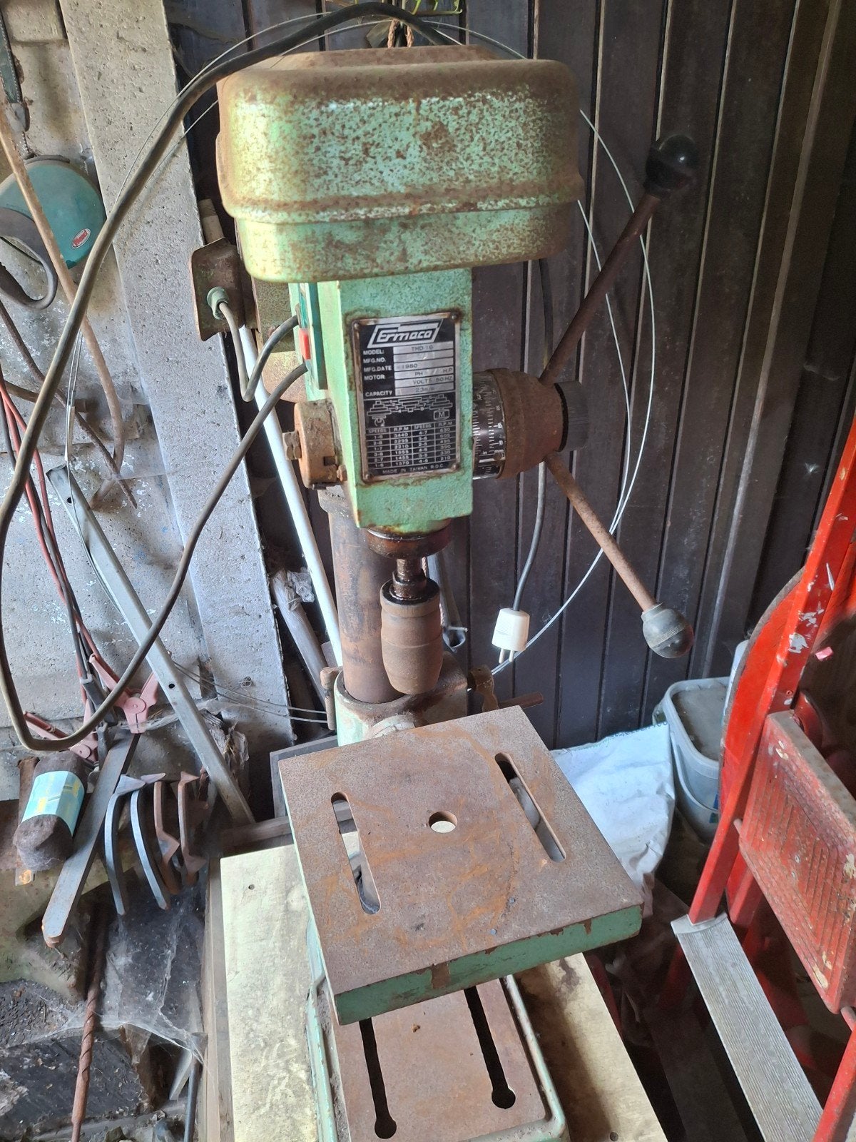 kolomboormachiene,, Doe-het-zelf en Bouw, Motoren, Ophalen, Gebruikt, Elektromotor, 1800 rpm of meer
