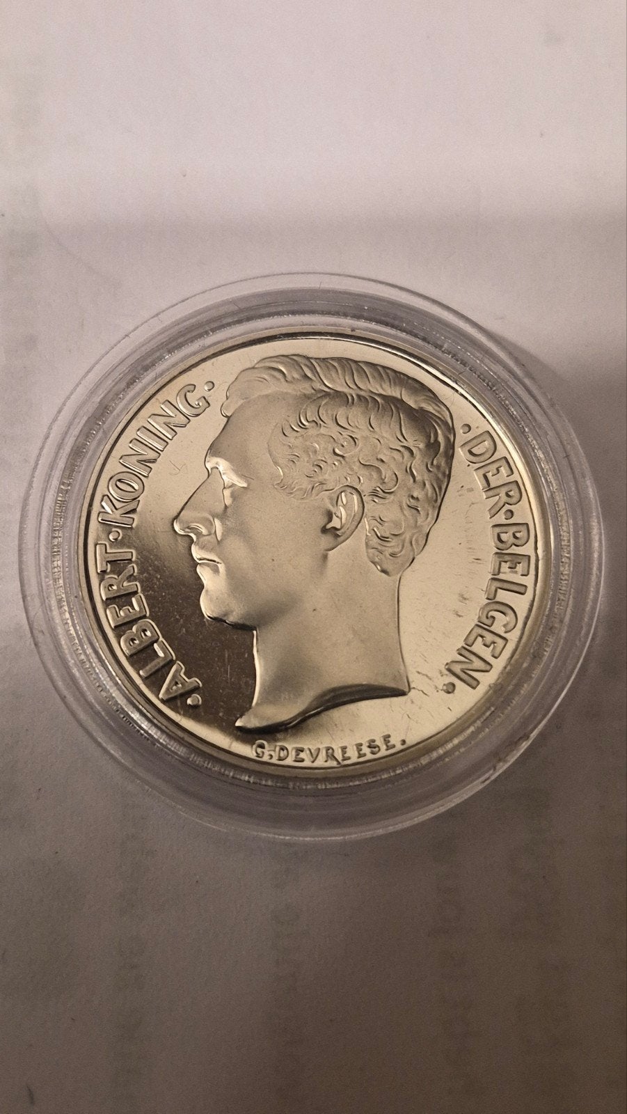 2 frank replica 1911 vl  Albert 1, Ophalen of Verzenden, Losse munt