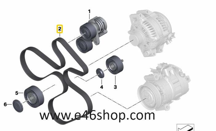 Multiriem BMW E88 E82 E90 E91 E92 E93 OE 11287568247, Neuf, -, -, Enlèvement ou Envoi