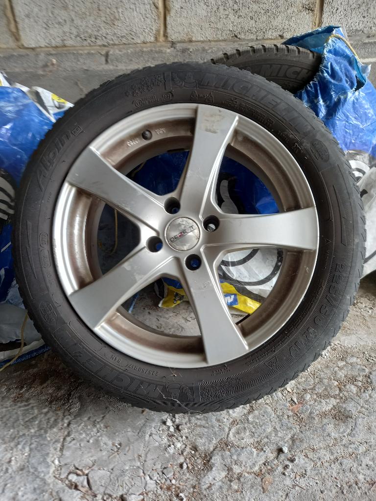 Michelin Winterbanden op Velgen, Auto-onderdelen, Banden en Velgen, Ophalen, Gebruikt, Banden en Velgen, 17 inch