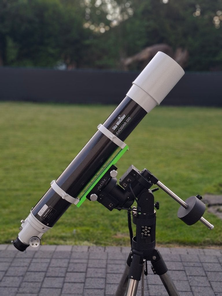 Skywatcher Evostar 120 mm telescoop, Ophalen, Zo goed als nieuw, 80 tot 200 mm, Lenzentelescoop (refractor)