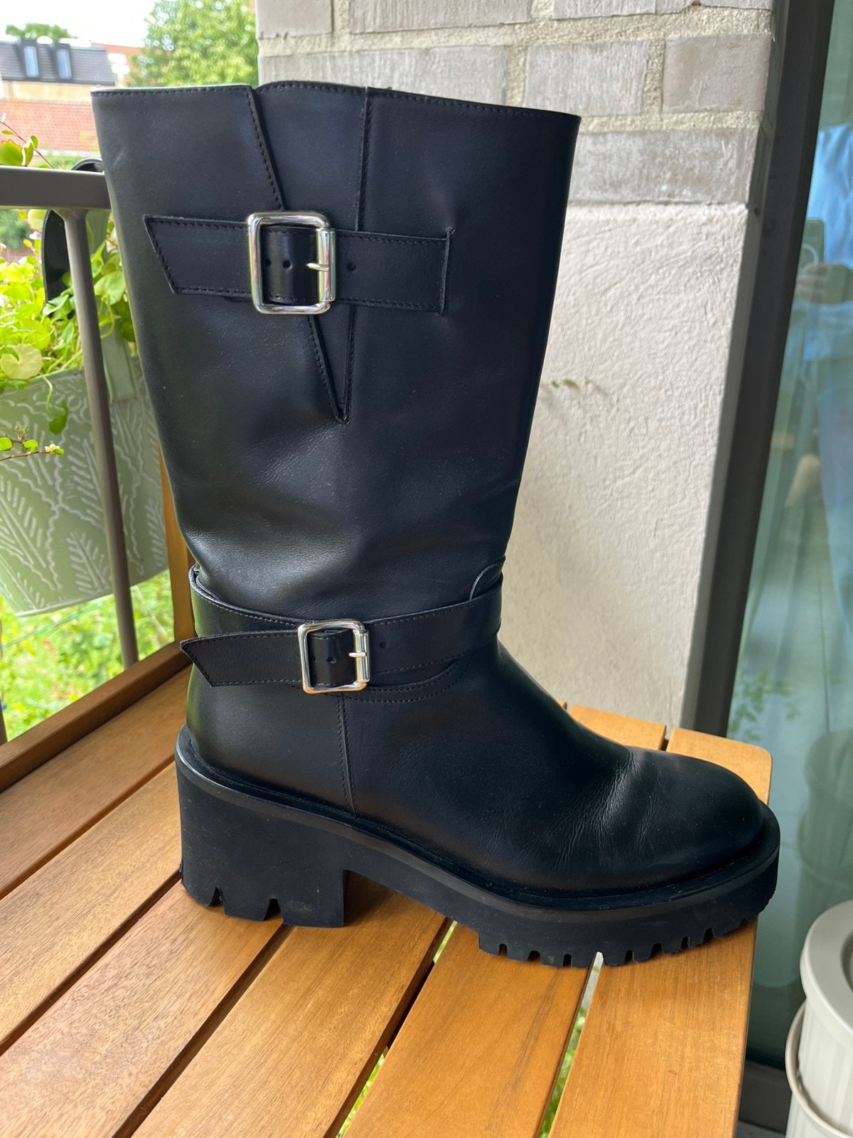 botte noire GUGLIELMO ROTTA Taille 41, Enlèvement ou Envoi, Comme neuf, Noir