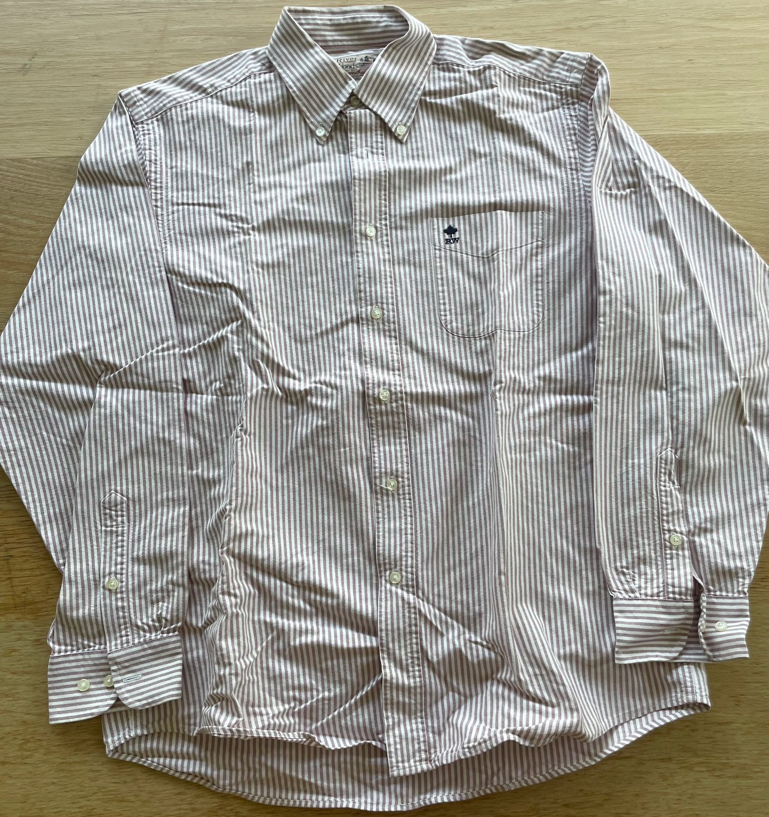 Hemd nieuwstaat river woods M, Kleding | Heren, Overhemden, Ophalen of Verzenden, Zo goed als nieuw, Roze, Halswijdte 39/40 (M)