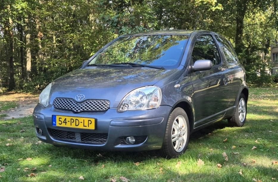 Toyota Yaris 1.3 VVT-i Terra bj.2004 Airco|Lm velg|Nap., Auto's, Blauw, Handgeschakeld, Grijs, 133 g/km
