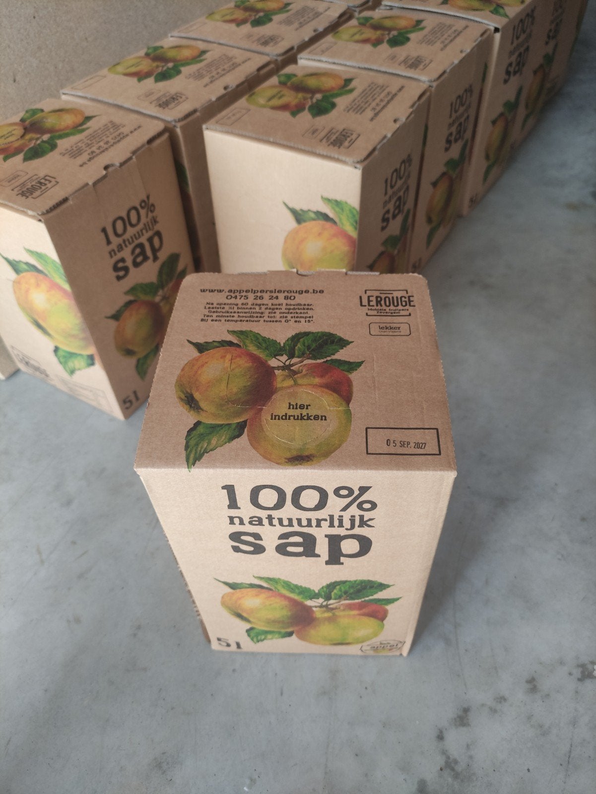 Vat 5l vers geperst appelsap (met kleine hoeveelheid Peren), Diversen, Ophalen of Verzenden