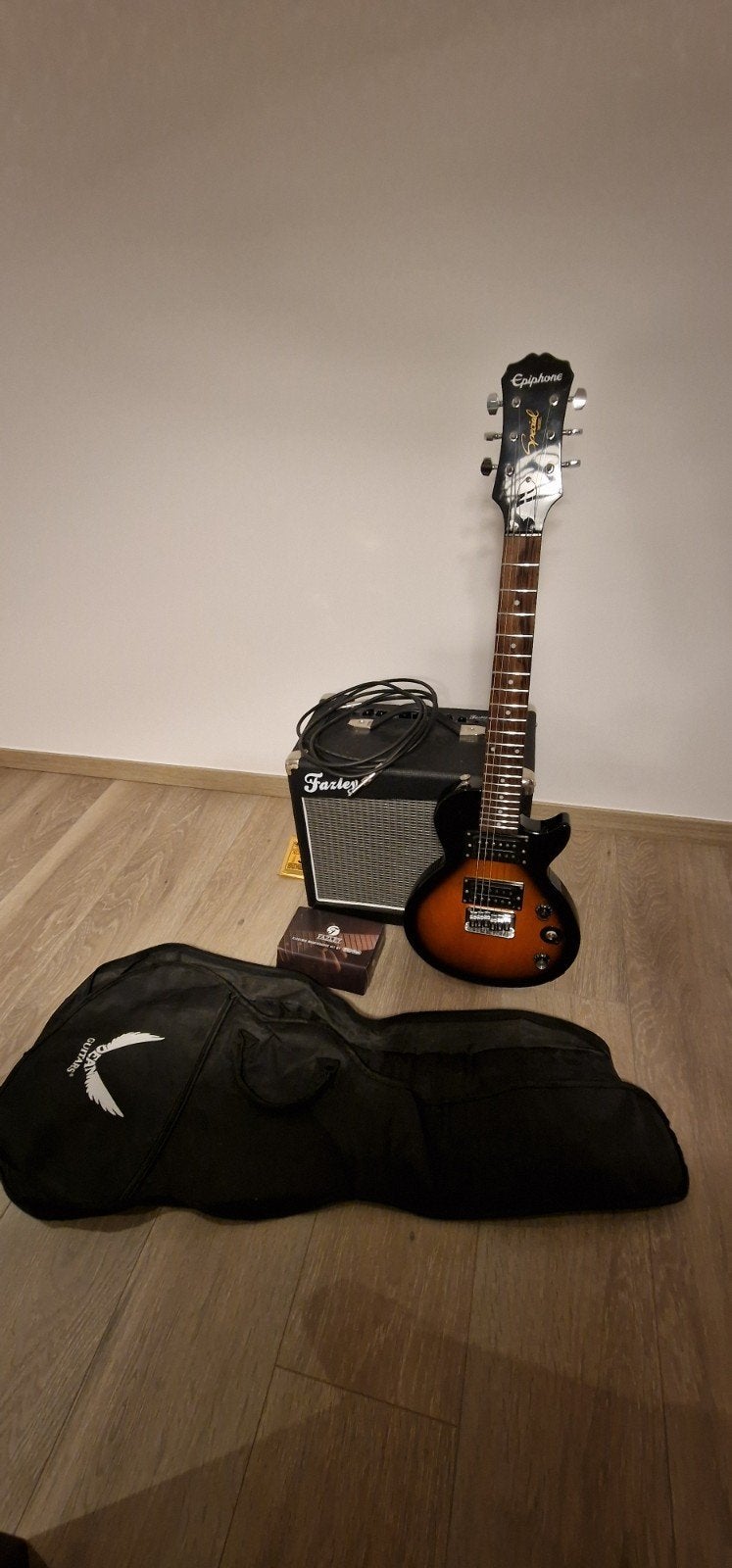 ensemble complet d'Epiphone et Fazley, Enlèvement ou Envoi, Epiphone, Avec ampli, Utilisé