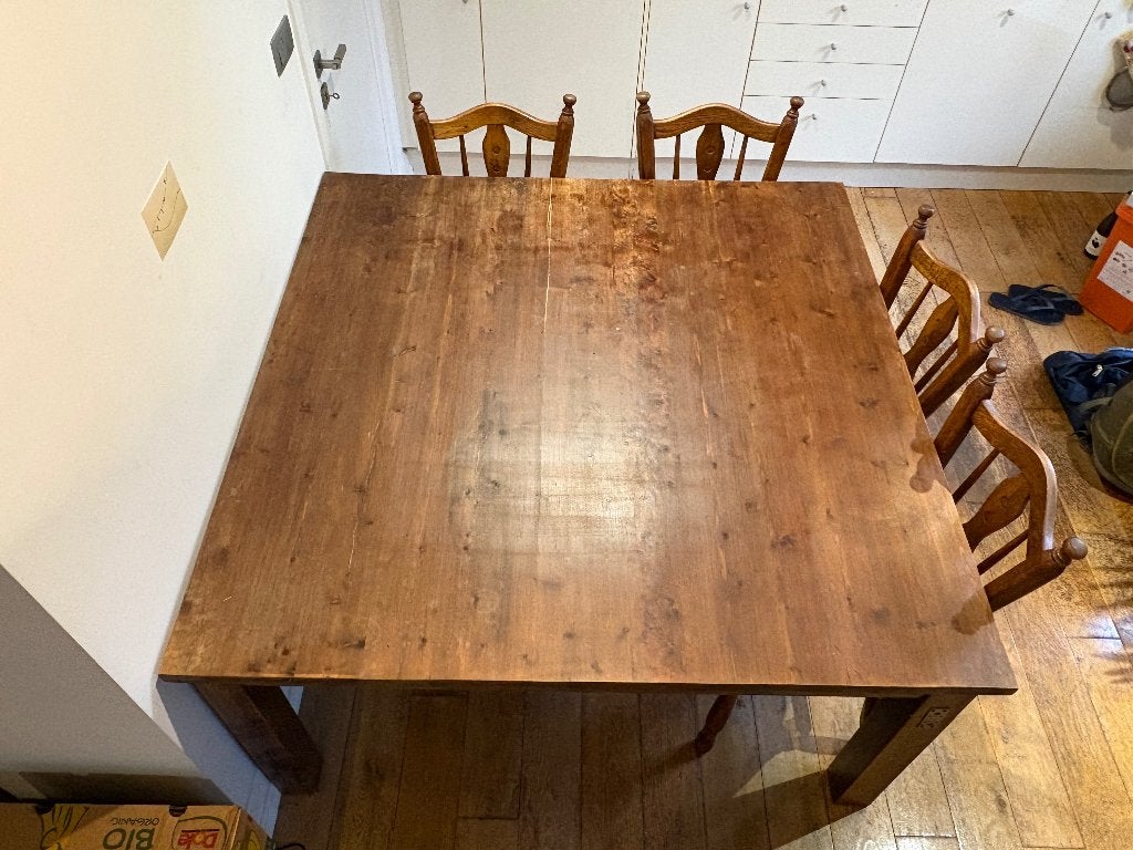 Grande table avec 4 chaises, Maison & Meubles, Enlèvement, Utilisé
