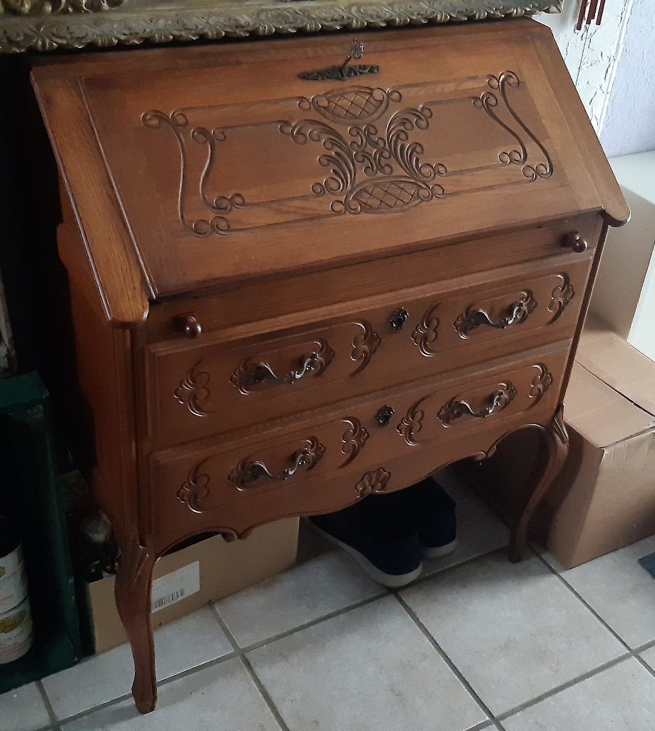 Authentieke Louis XV secretaire: Kies je eigen kleur, Ophalen, Gebruikt
