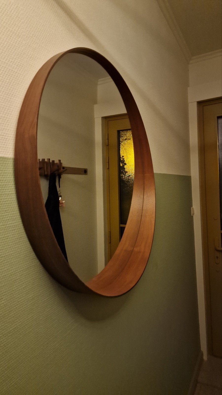 STOCKHOLM Spiegel, walnootfineer, 80 cm (nieuw), Ophalen, Rond, Nieuw, 75 tot 100 cm