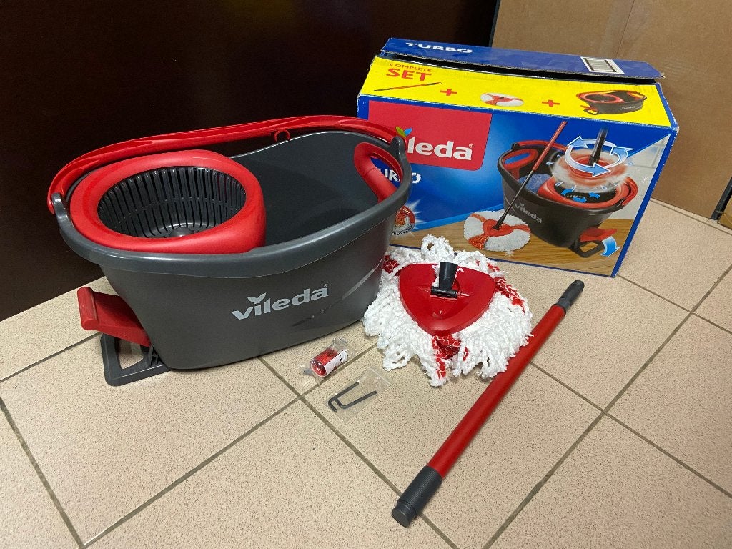 Vileda Turbo – Seau + balai microfibre, Ophalen of Verzenden, Schoonmaakmiddel