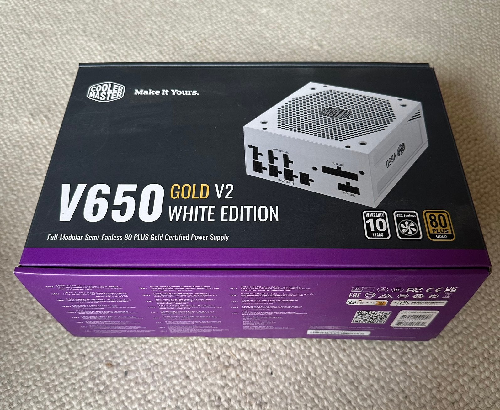 Alimentation V650 Gold-V2 White Edition Cooler Master, Computers en Software, Interne voedingen, Zo goed als nieuw, Ophalen of Verzenden