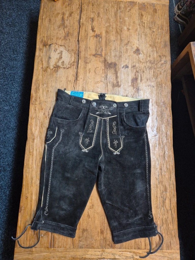 Heren lederhosen, Enlèvement ou Envoi, Schöneberger, Comme neuf, Brun