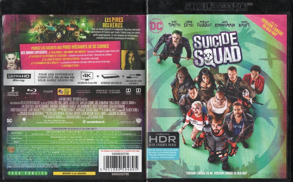 suicide squad (4K ultra hd + blu-ray) nieuw, Cd's en Dvd's, Spaans, Film, 4K Ultra HD Blu-ray, Ophalen of Verzenden