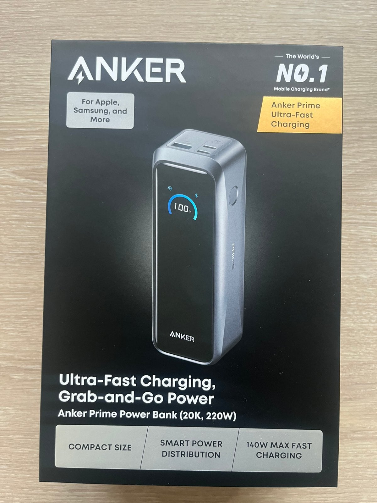 Anker prime NIEUW 20.000mAh 220w, Ophalen, Zo goed als nieuw