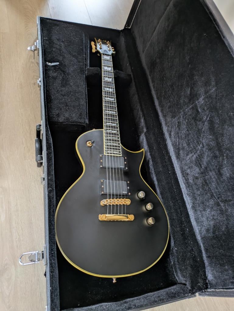 ESP LTD EC-1000 Deluxe vintage Black + Case rigide – EMG, Enlèvement