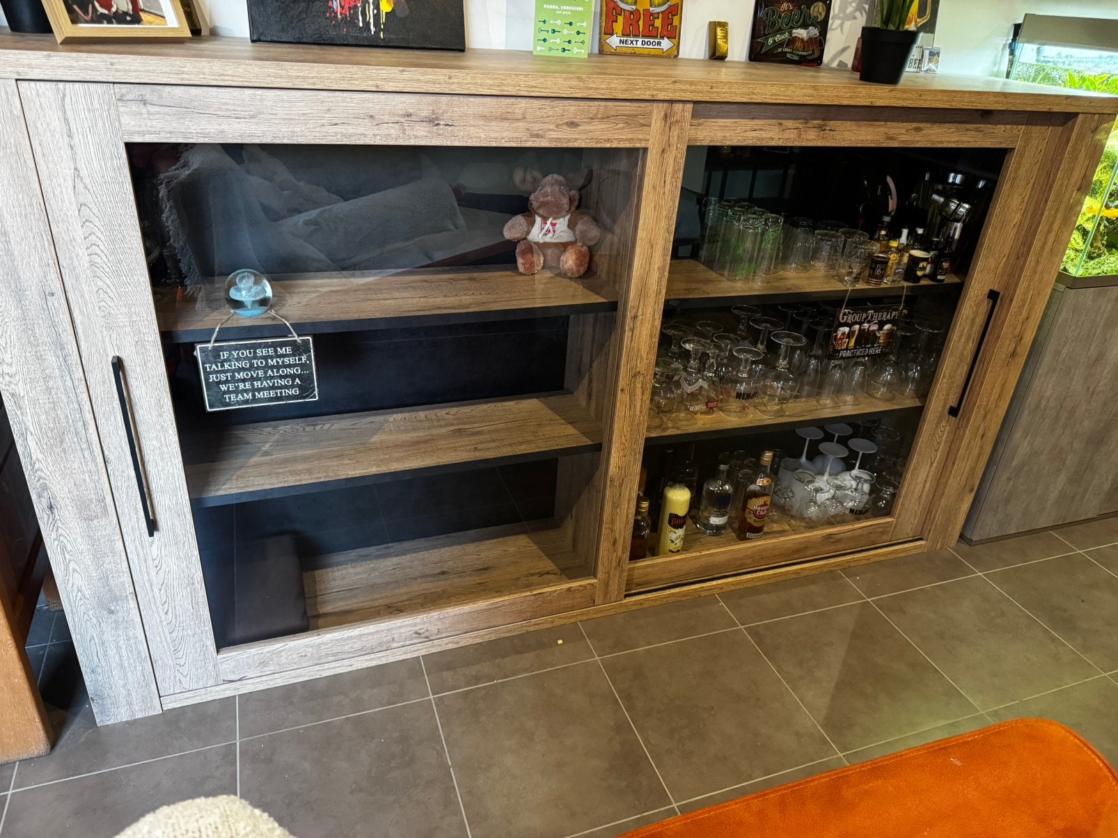2-delig dressoir te koop, Ophalen, Zo goed als nieuw, 200 cm of meer, 25 tot 50 cm