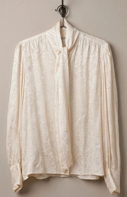 New Old stock Vintage blouse zijde m44, Jean Roche création, Overige kleuren, Maat 42/44 (L), Nieuw