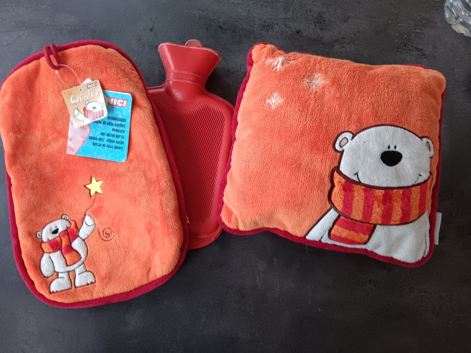 Zachte nieuwe waterkruikhoes met kussen, Neuf, Enlèvement ou Envoi, Autres marques, Orange