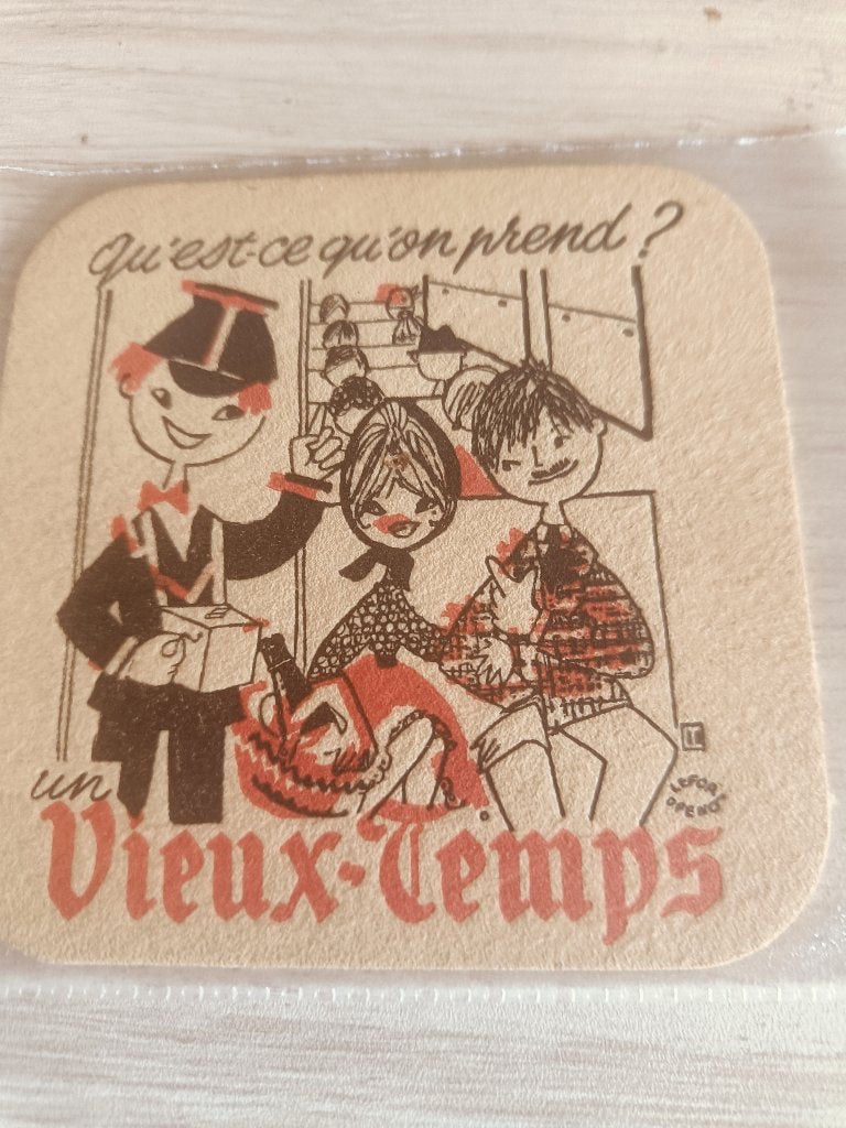 Sous-verres à bière Vieux Temps, Collections, Enlèvement ou Envoi, Comme neuf, Sous-bock, Autres marques