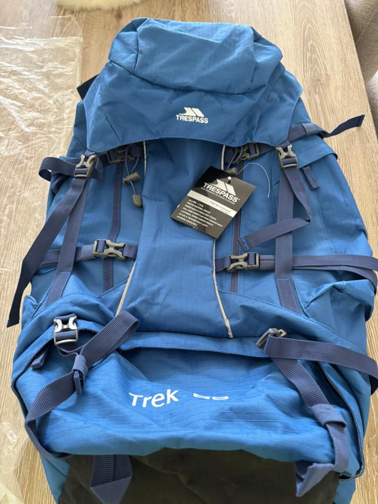 TRESPASS Trek 66 liter rugzak, Sport en Fitness, Bergsport en Wandelen, Ophalen of Verzenden, Zo goed als nieuw, Rugzak