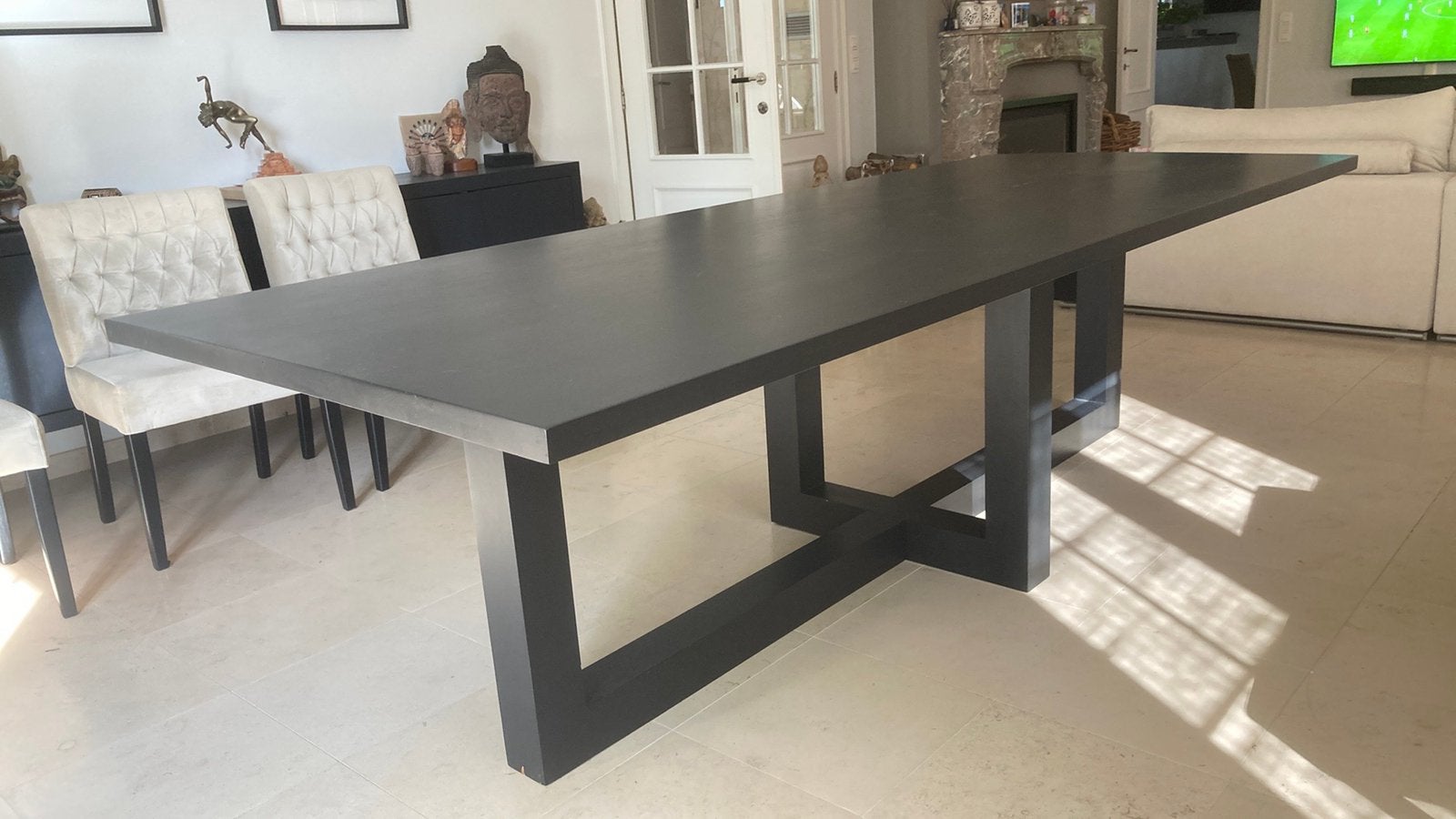 Moderne Eetplaats Design zwart hout, Ophalen