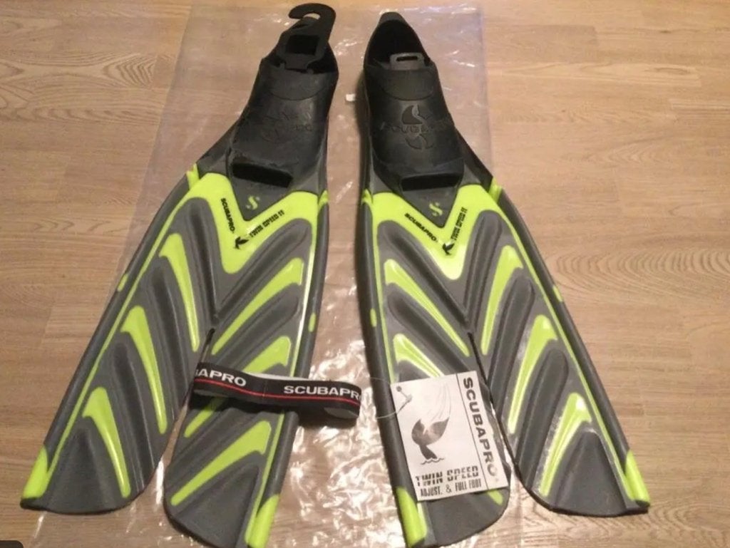 Scubapro Twin Speed Lime size 40/41 - Ecocheques, Enlèvement ou Envoi, Neuf, Palmes de natation ou de plongée