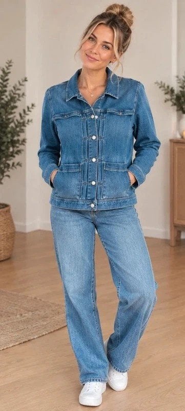 River Woods blauwe jeansjas dames XXL – nieuw – €80, Blauw, River Woods, Maat 46/48 (XL) of groter, Nieuw