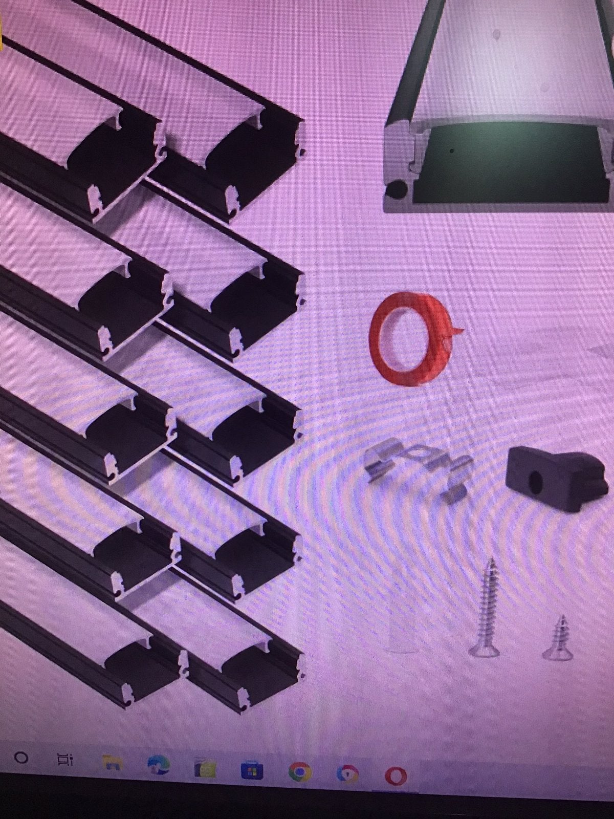 Chesbung LED Aluminium profiel 1m YW-vorm ( 6 stuks), Ophalen of Verzenden, Nieuw
